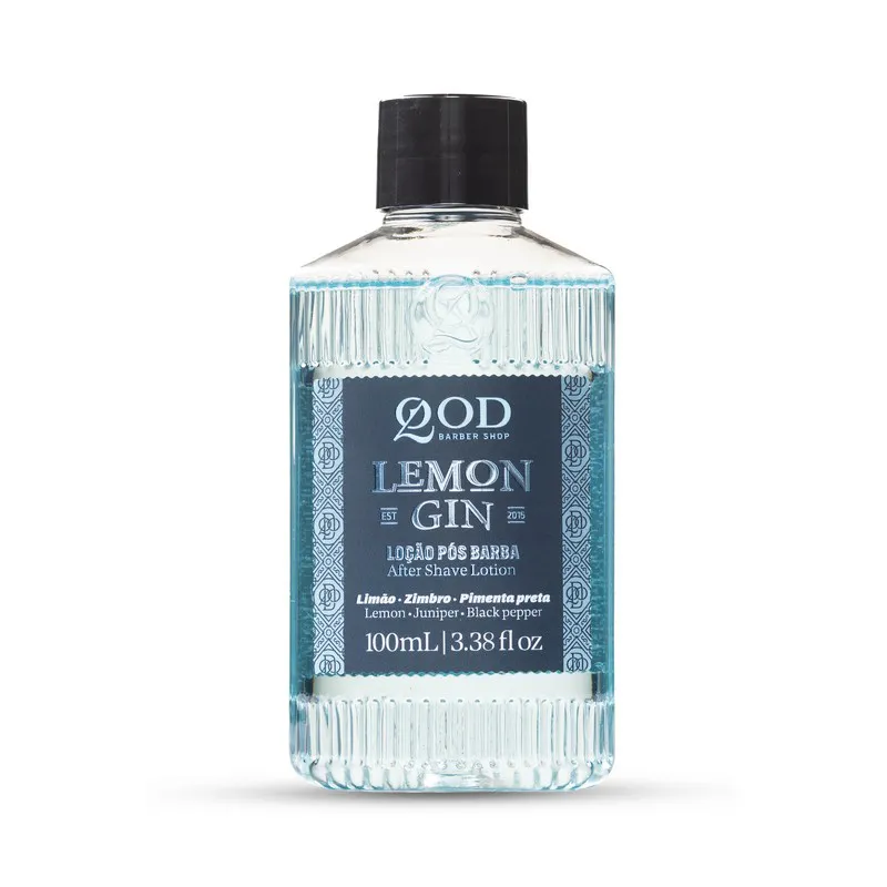 Loção Pós Barba Lemon Gin QOD Barber Shop 100ml
